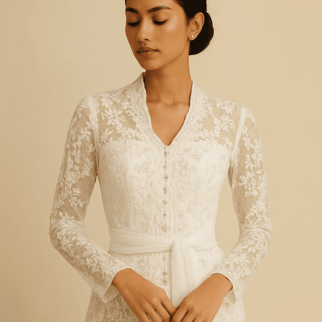 Kebaya Jepun Putih dari Agniantari Jembrana